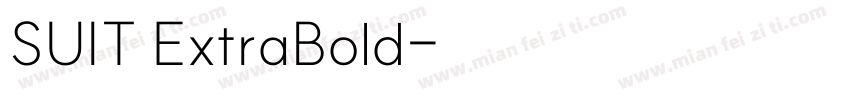 SUIT ExtraBold字体转换